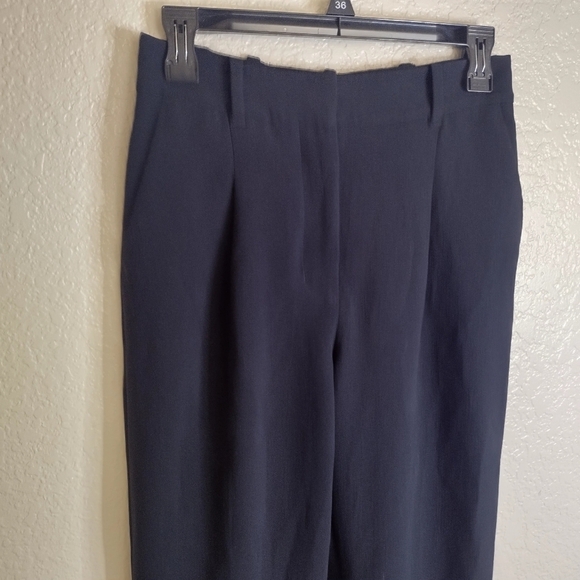 Wilfred The Effortless Pant Black High Waist Pleated Wide Leg Trouser Sz 2 - Picture 3 of 12
